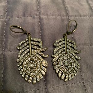 Avon Gold Feather Earrings